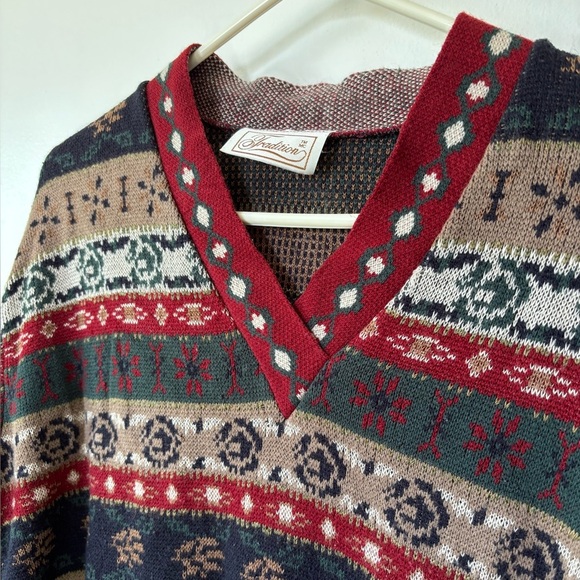 🎉4/30$🎉 Tradition Fair Isle Knit Sweater - Fits up to Large - Picture 2 of 4